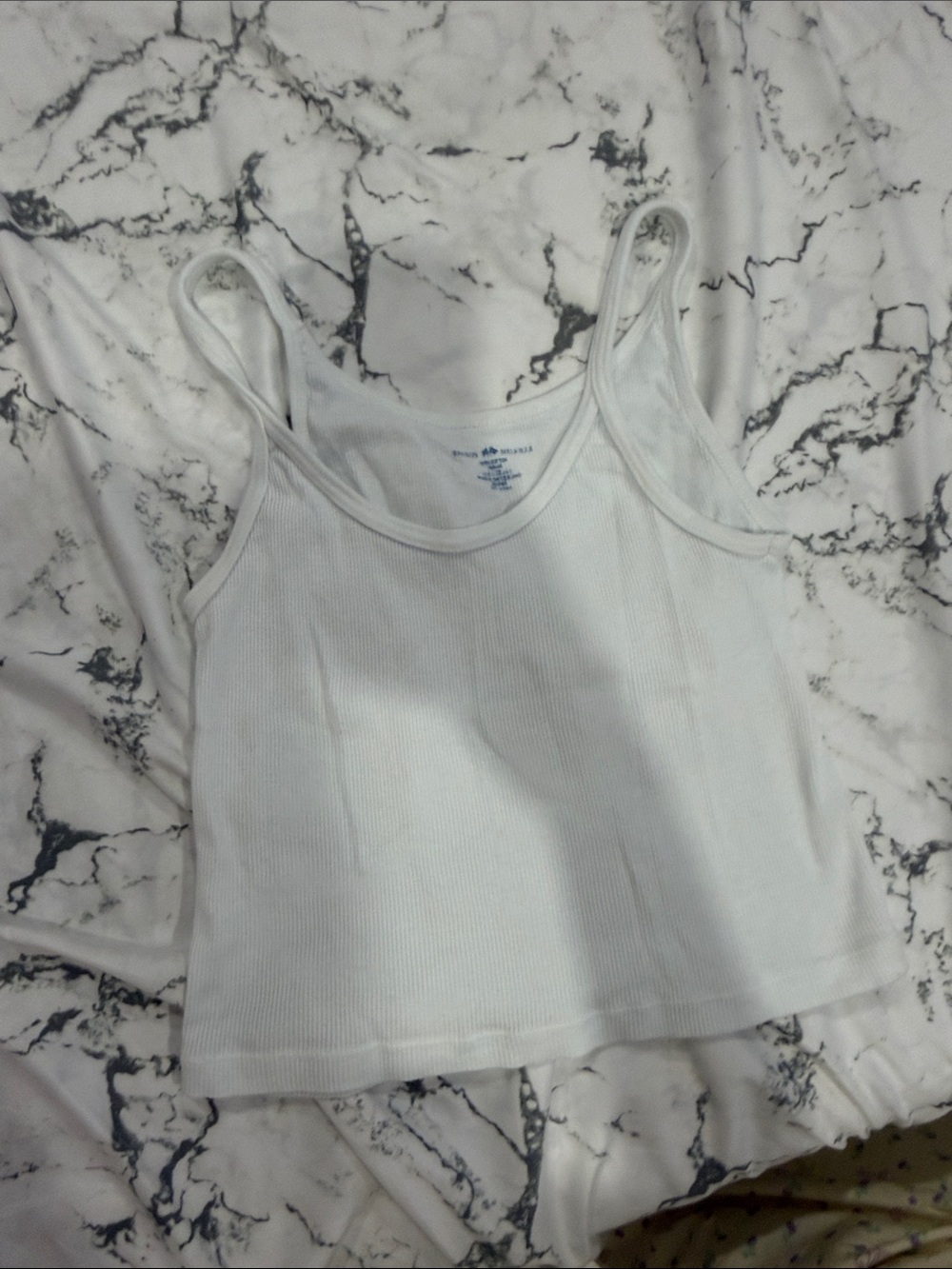 Brandy Melville white ribbed tank top
